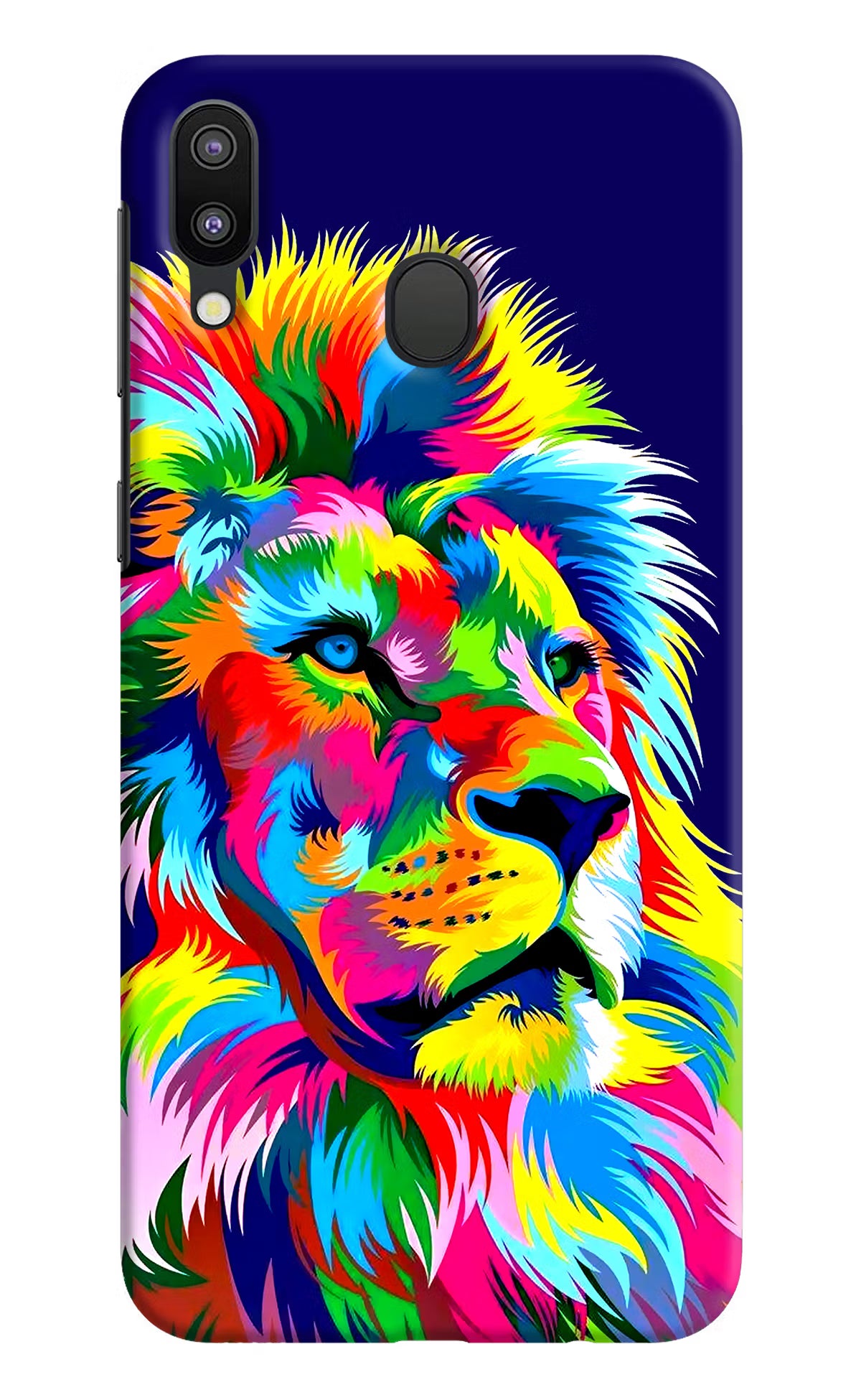 Vector Art Lion Samsung M20 Hard Case Back Cover by Casekaro