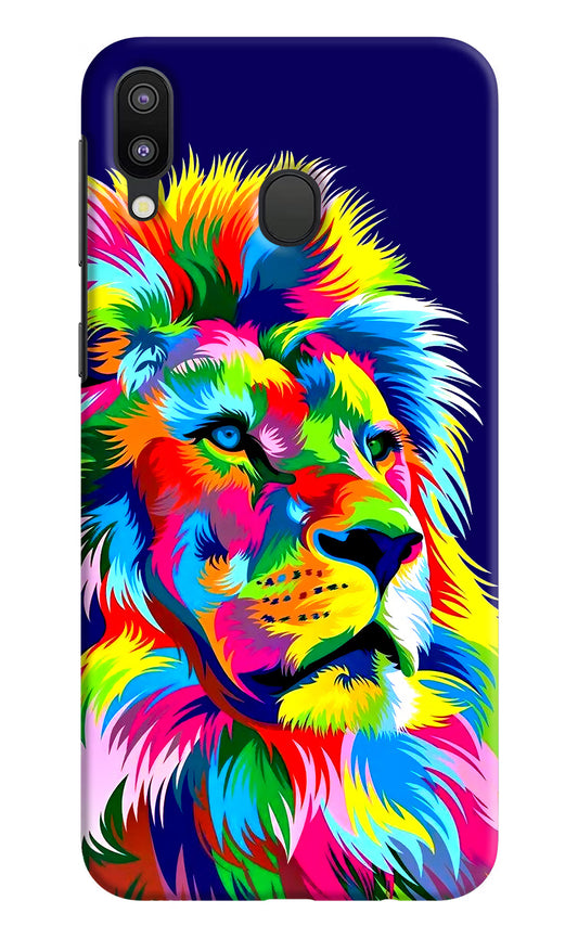 Vector Art Lion Samsung M20 Hard Case Back Cover by Casekaro