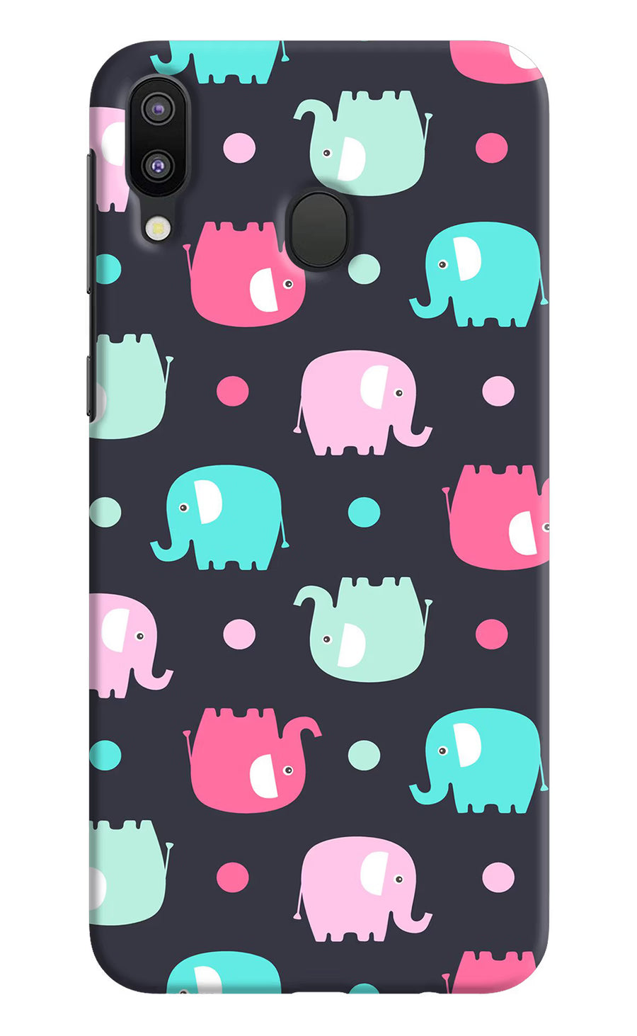 Elephants Samsung M20 Back Cover, Hard case