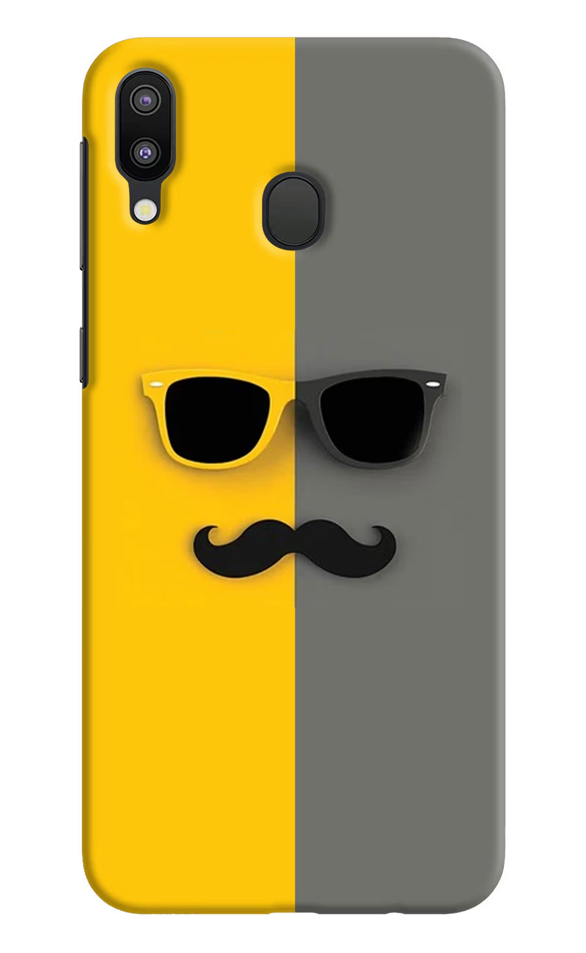 Sunglasses with Mustache Samsung M20 Hard Case Back Cover by Casekaro