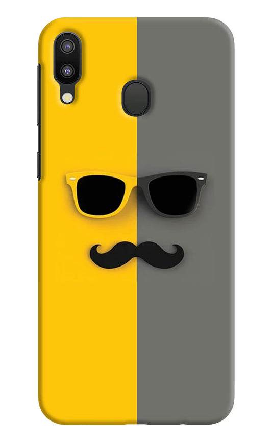 Sunglasses with Mustache Samsung M20 Hard Case Back Cover by Casekaro