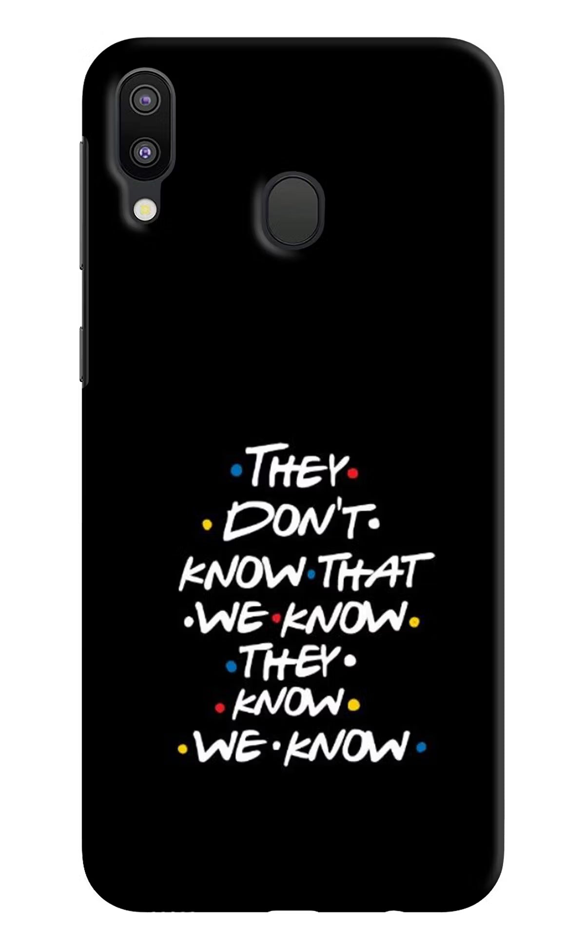 FRIENDS Dialogue Samsung M20 Hard Case Back Cover by Casekaro