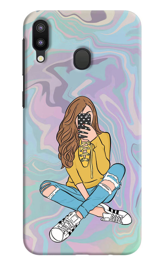 Selfie Girl Samsung M20 Hard Case Back Cover by Casekaro