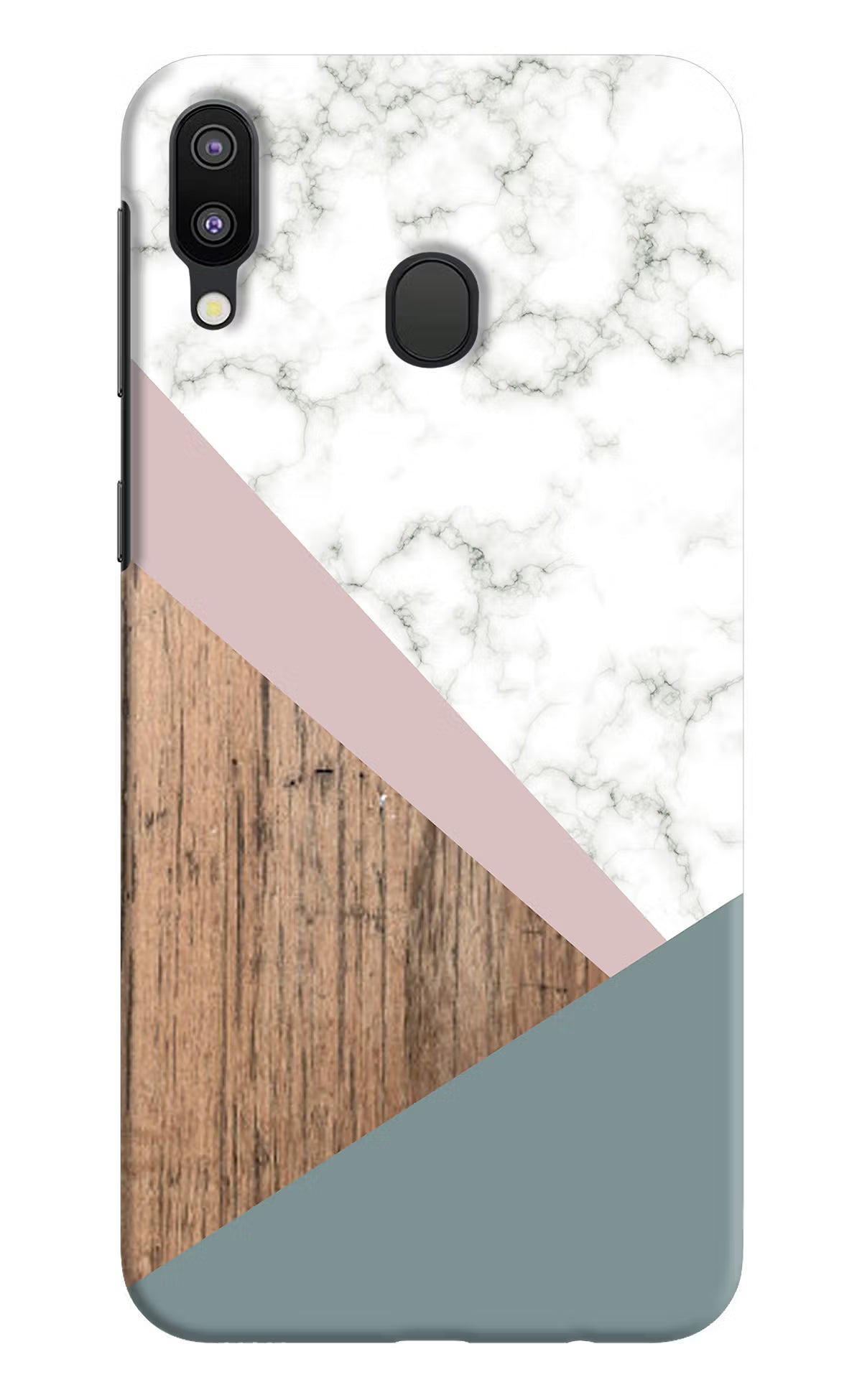Marble wood Abstract Samsung M20 Hard Case Back Cover by Casekaro