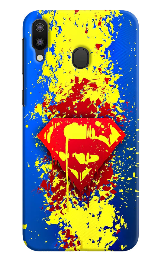 Superman logo Samsung M20 Hard Case Back Cover by Casekaro