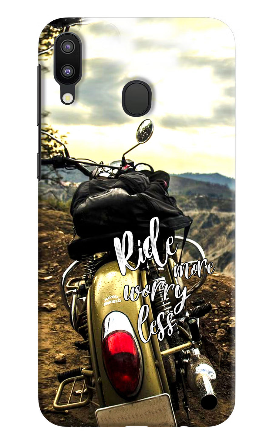 Ride More Worry Less Samsung M20 Back Cover, Hard case