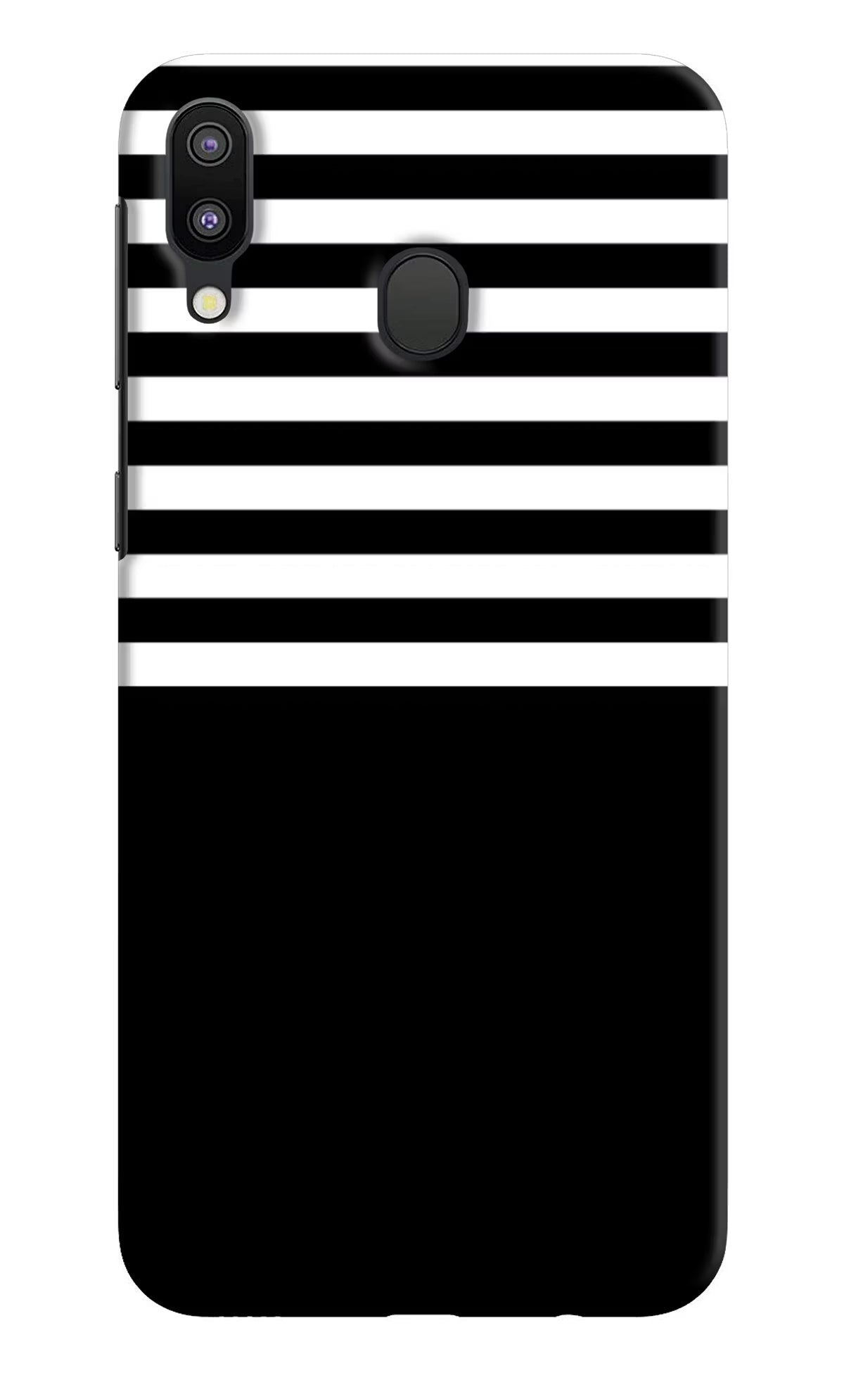 Black and White Print Samsung M20 Hard Case Back Cover by Casekaro