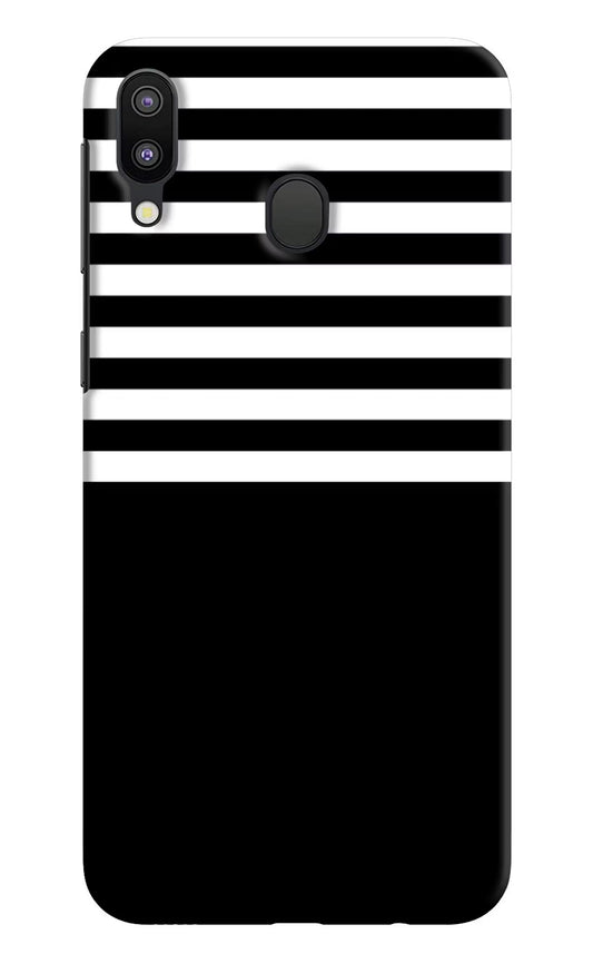 Black and White Print Samsung M20 Hard Case Back Cover by Casekaro
