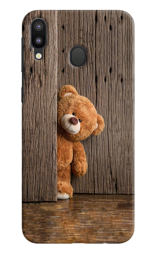 Teddy Wooden Samsung M20 Hard Case Back Cover by Casekaro
