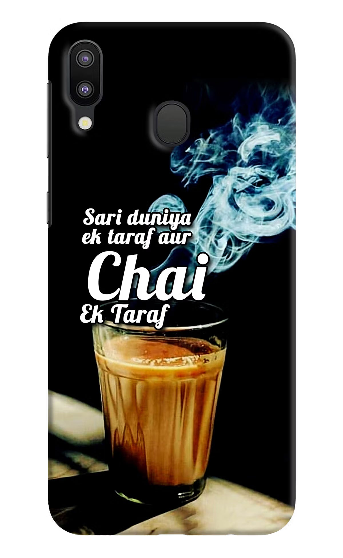 Chai Ek Taraf Quote Samsung M20 Hard Case Back Cover by Casekaro