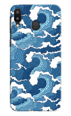 Blue Waves Samsung M20 Hard Case Back Cover by Casekaro