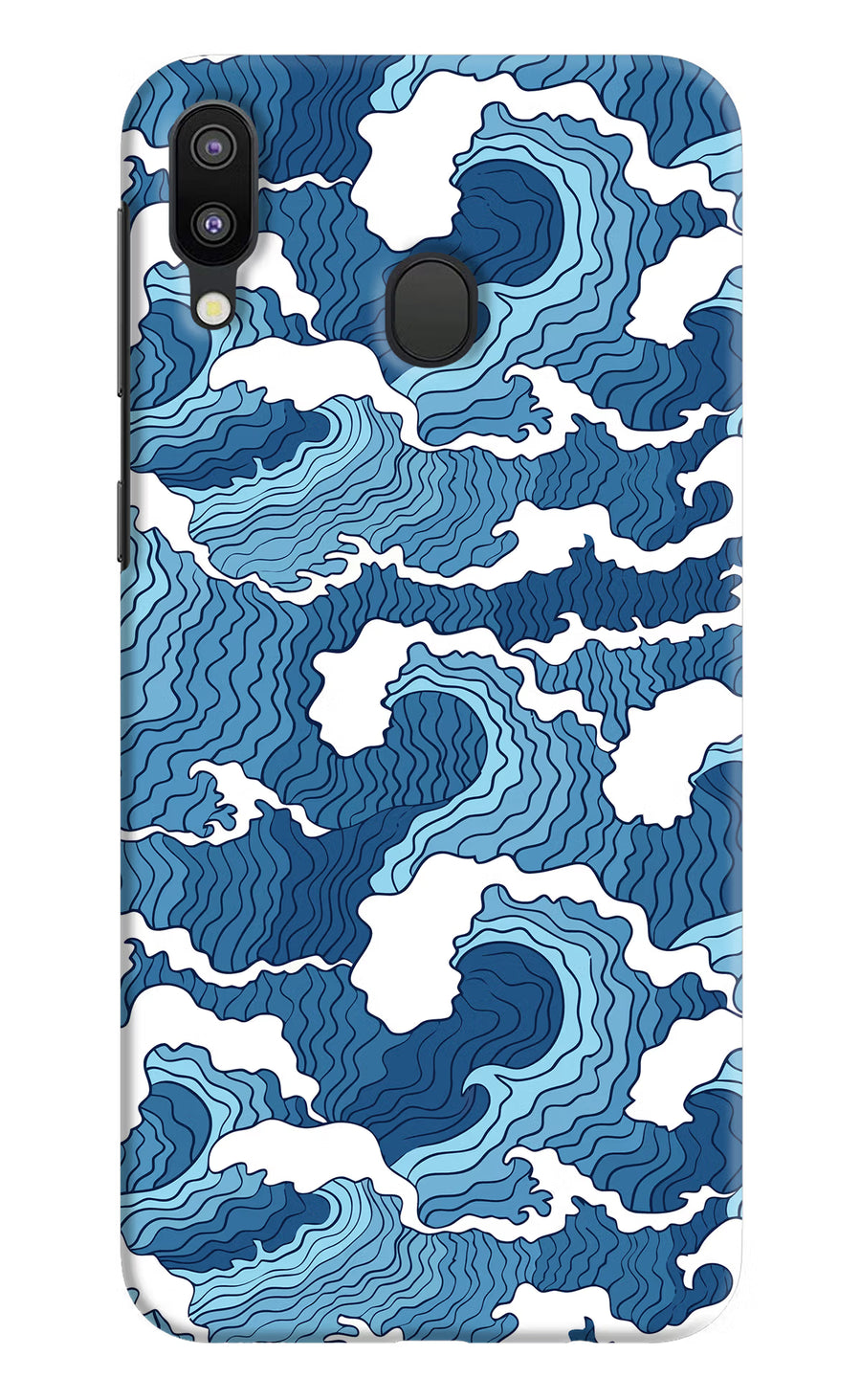 Blue Waves Samsung M20 Back Cover, Hard case