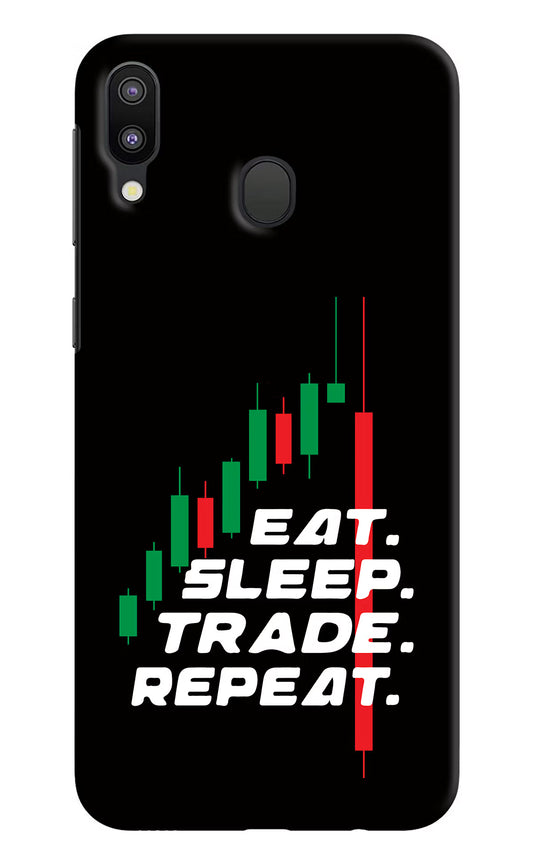 Eat Sleep Trade Repeat Samsung M20 Hard Case Back Cover by Casekaro