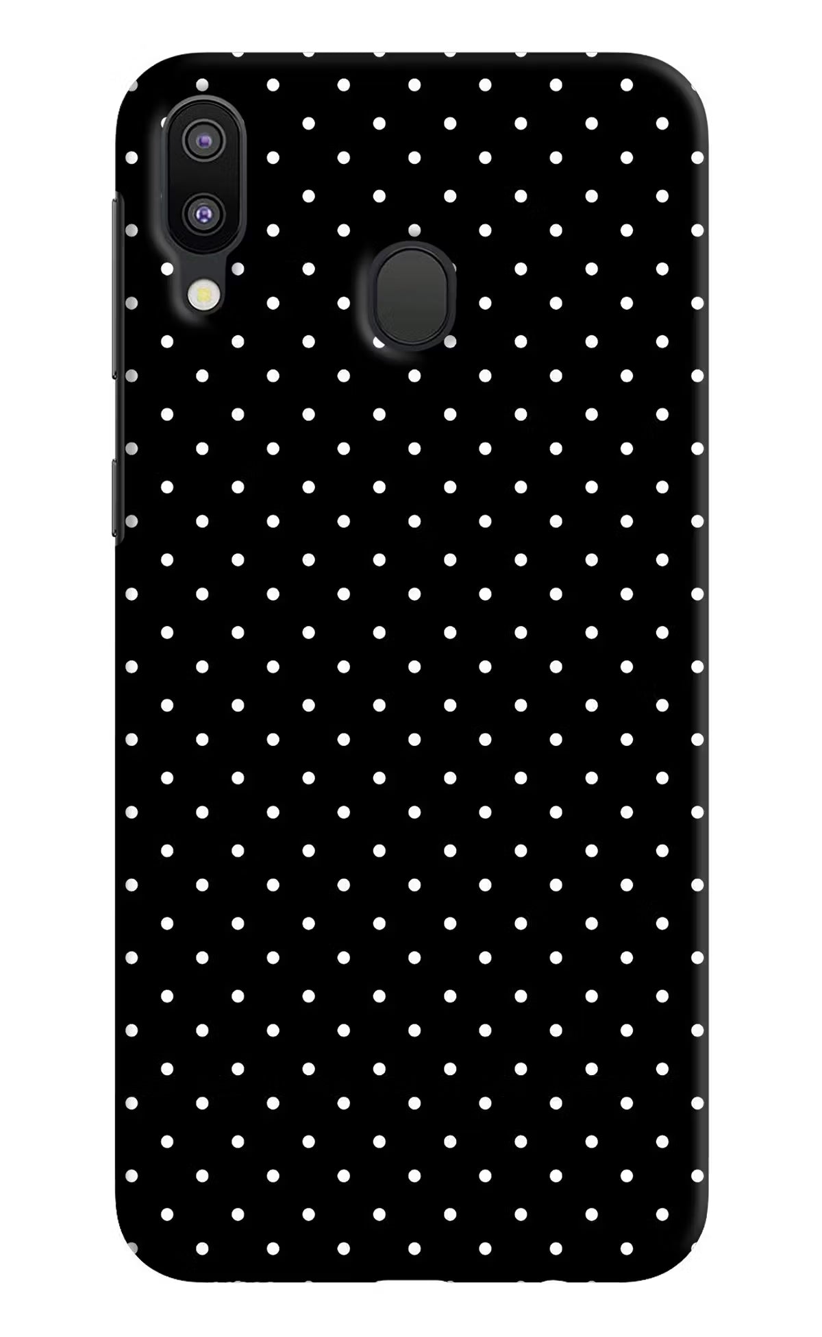 White Dots Samsung M20 Hard Case Back Cover by Casekaro