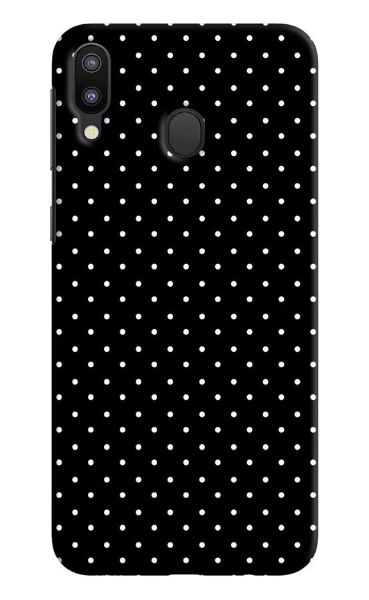 White Dots Samsung M20 Hard Case Back Cover by Casekaro