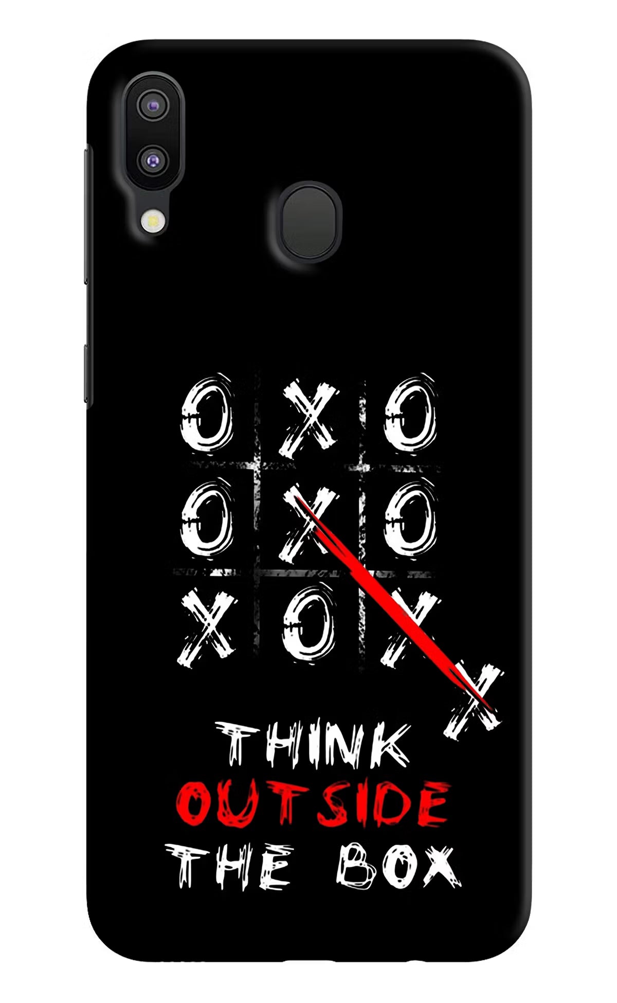 Think out of the BOX Samsung M20 Hard Case Back Cover by Casekaro