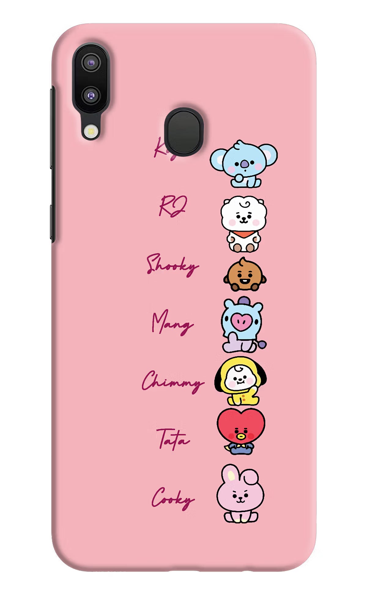 BTS names Samsung M20 Hard Case Back Cover by Casekaro