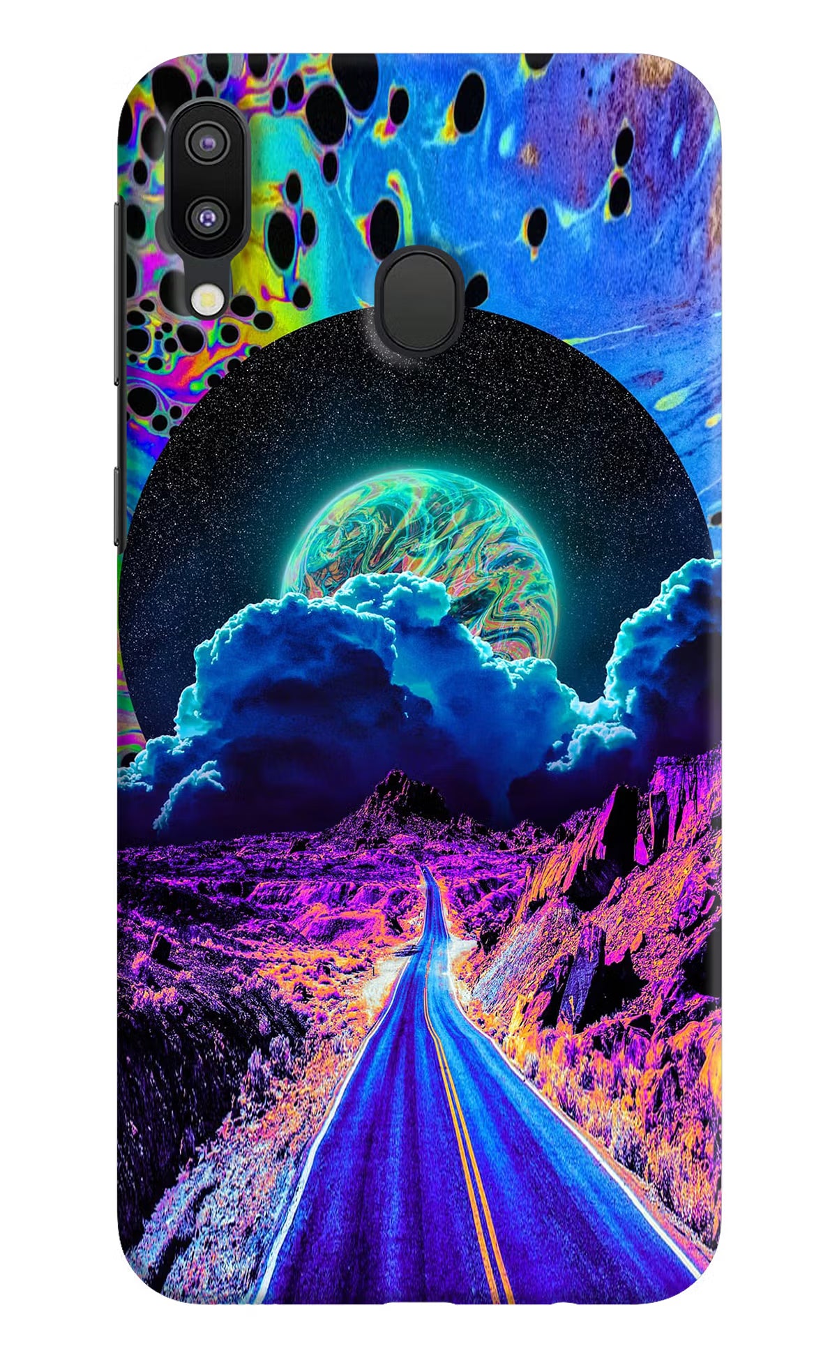 Psychedelic Painting Samsung M20 Hard Case Back Cover by Casekaro