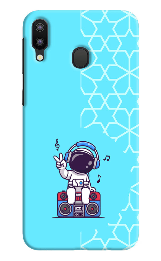 Cute Astronaut Chilling Samsung M20 Hard Case Back Cover by Casekaro