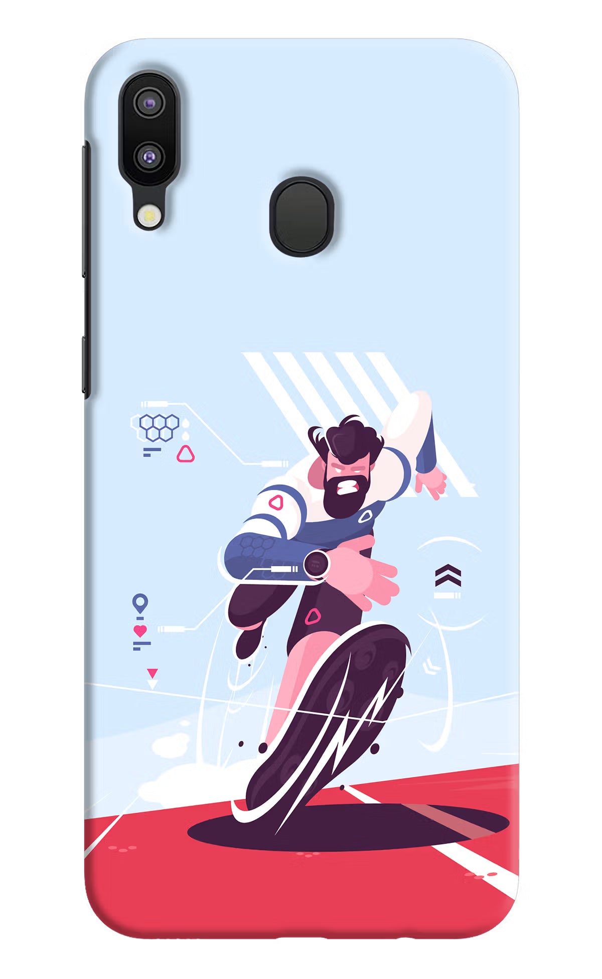 Run Pro Samsung M20 Hard Case Back Cover by Casekaro