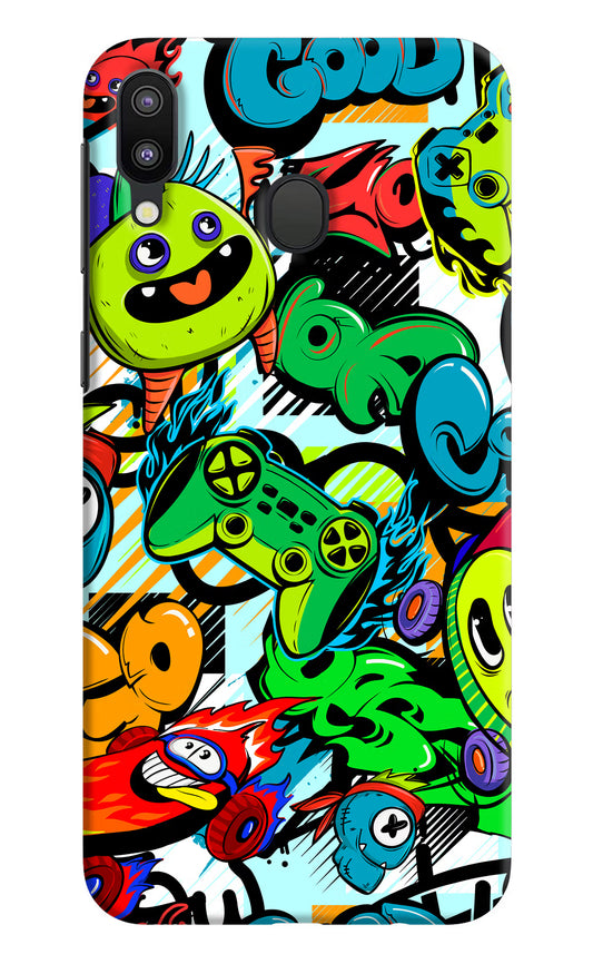 Game Doodle Samsung M20 Hard Case Back Cover by Casekaro