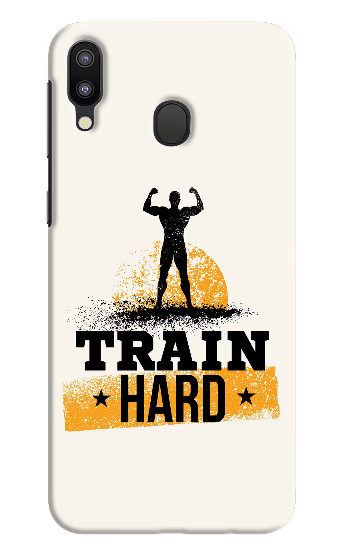 Train Hard Samsung M20 Hard Case Back Cover by Casekaro
