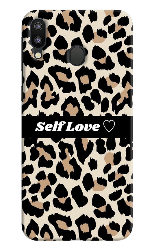 Leopard Print Self Love Samsung M20 Back Cover