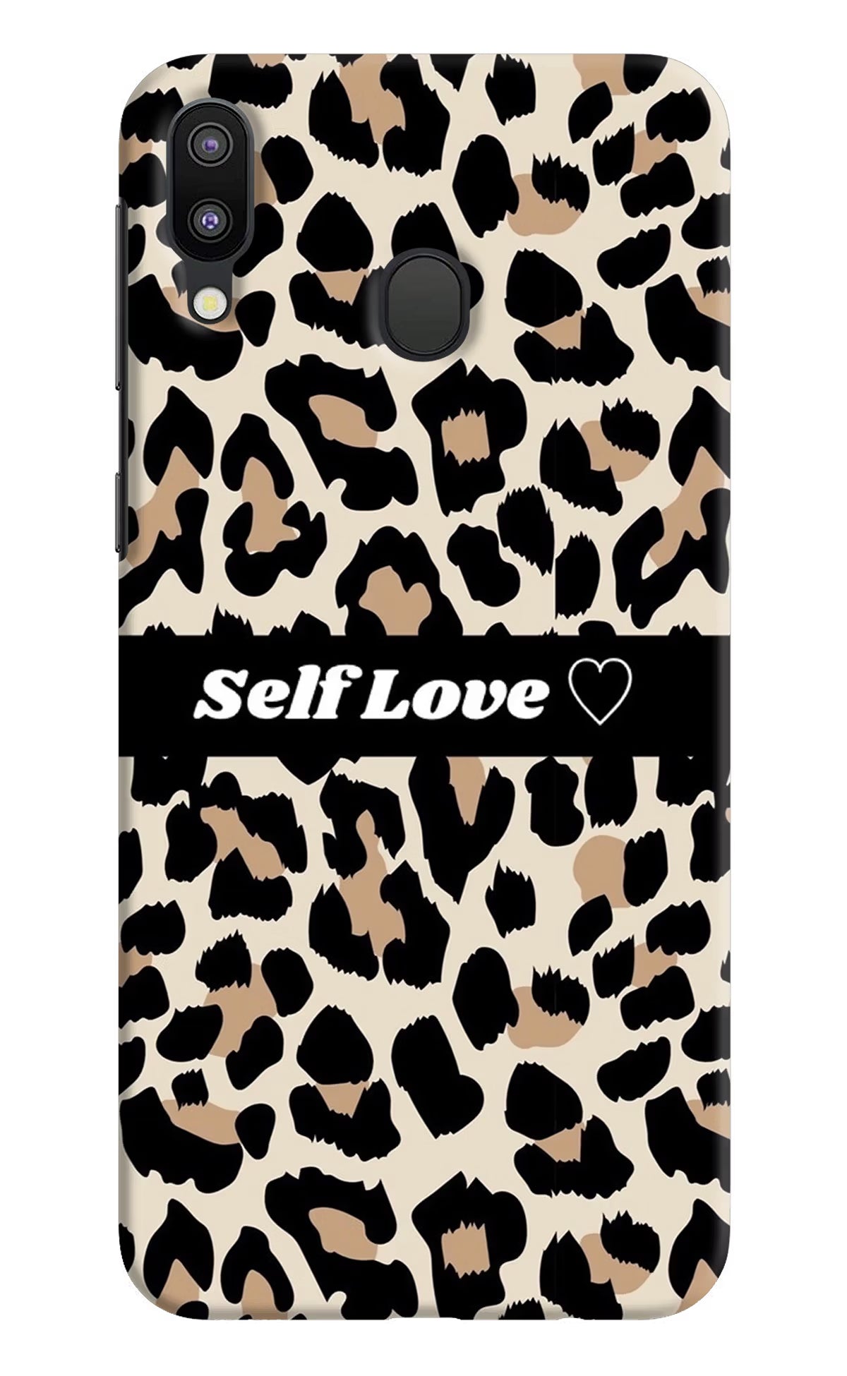 Leopard Print Self Love Samsung M20 Hard Case Back Cover by Casekaro