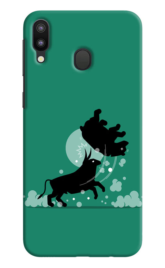Bull Conqueror Samsung M20 Hard Case Back Cover by Casekaro