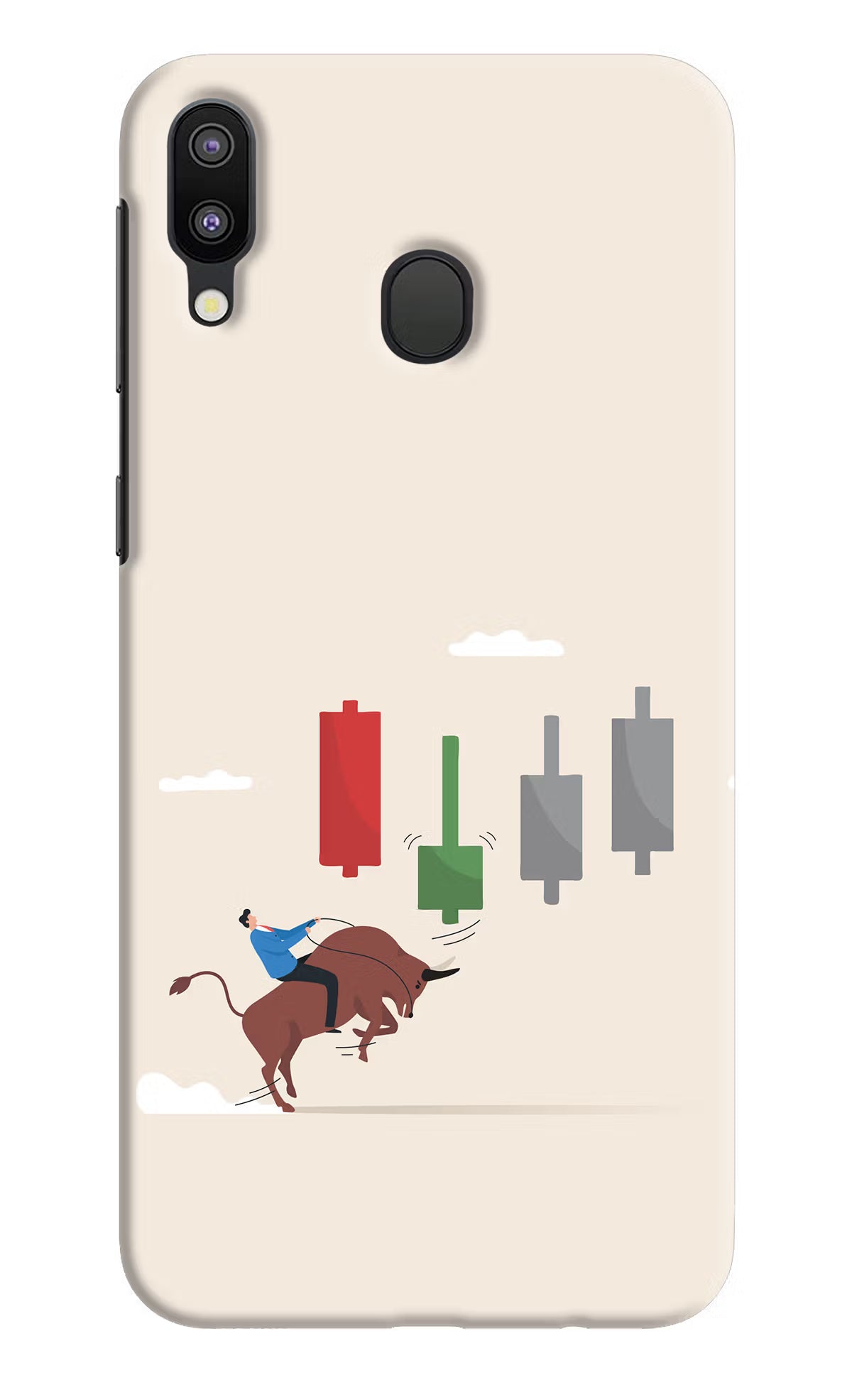 Bull Trading Momentum Samsung M20 Hard Case Back Cover by Casekaro