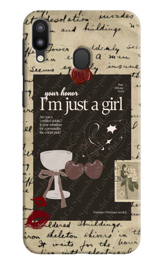 I am just a girl Samsung M20 Hard Case Back Cover by Casekaro