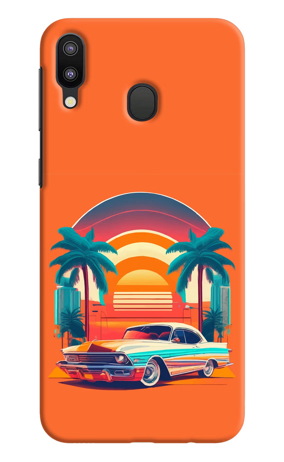 Palm Drive 80s Samsung M20 Hard Case Back Cover by Casekaro