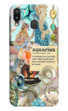 Aquarius Zodiac Samsung M20 Hard Case Back Cover by Casekaro
