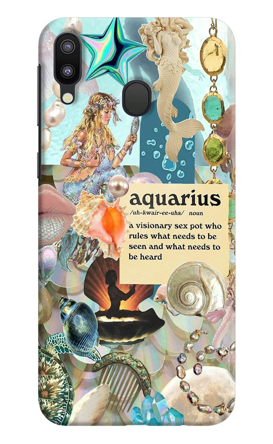 Aquarius Zodiac Samsung M20 Back Cover, Hard case