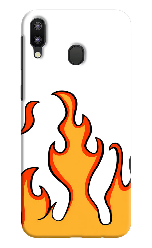 Fired Up – White Samsung M20 Hard Case Back Cover by Casekaro