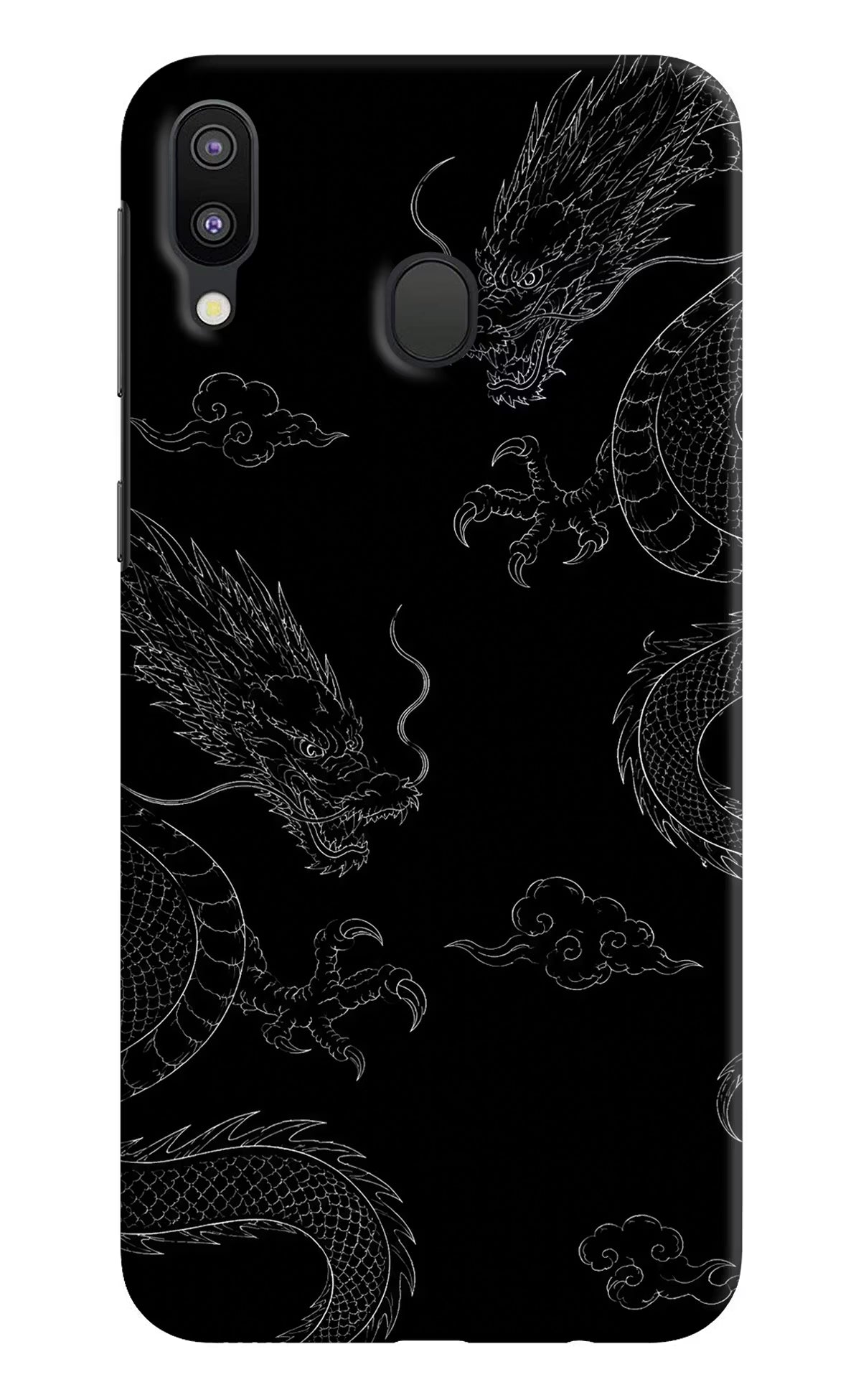 Twin Dragons Samsung M20 Hard Case Back Cover by Casekaro