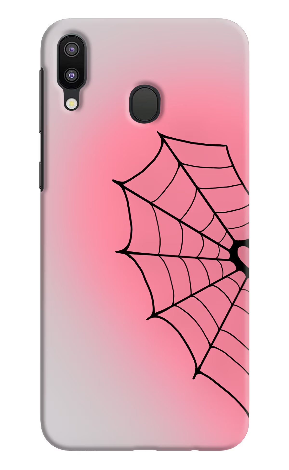 Pink Web Samsung M20 Back Cover