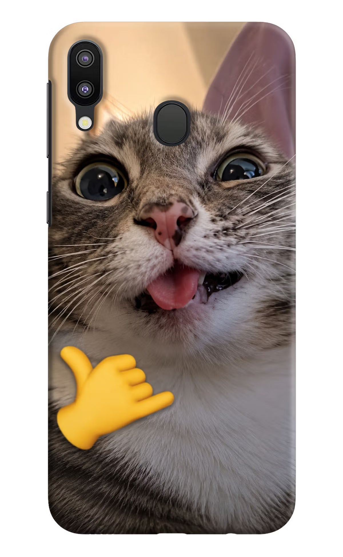 Silly Cat Call Samsung M20 Back Cover