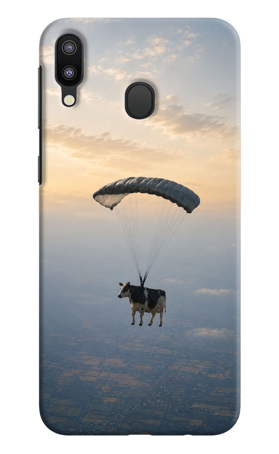 Skydiving Cow Samsung M20 Back Cover, Hard case