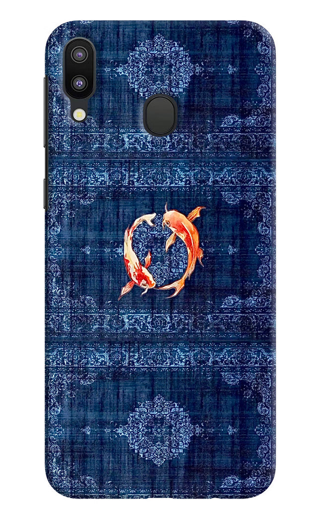 Koi Blue Samsung M20 Hard Case Back Cover by Casekaro