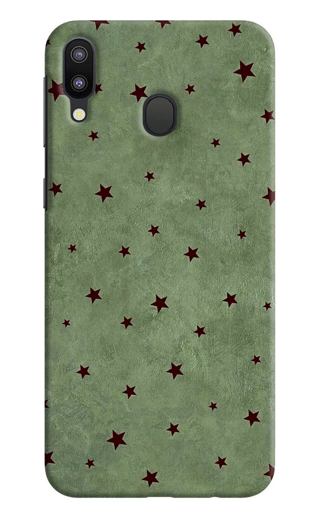 Green Stars Samsung M20 Hard Case Back Cover by Casekaro