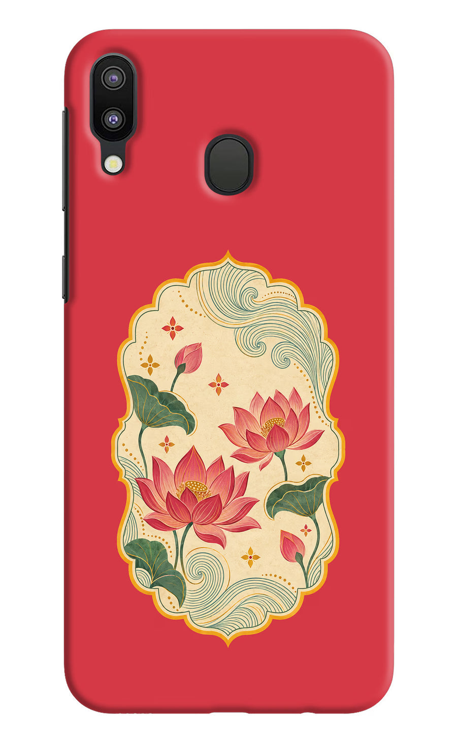 Pink Lotus Samsung M20 Back Cover, Hard case