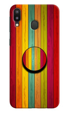 Multicolor Wooden Samsung M20 Pop Case by Casekaro