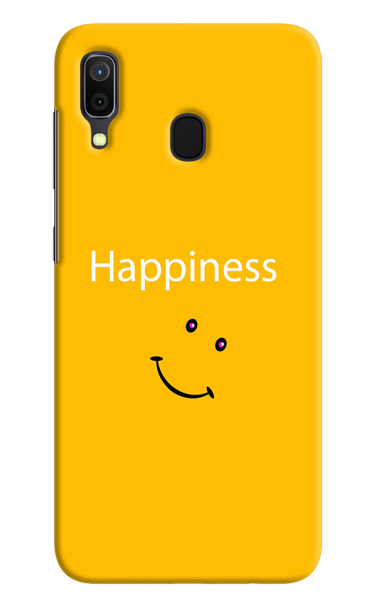 Happiness With Smiley Samsung A30 Hard Case Back Cover by Casekaro