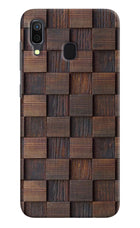 Wooden Cube Design Samsung A30 Hard Case Back Cover by Casekaro