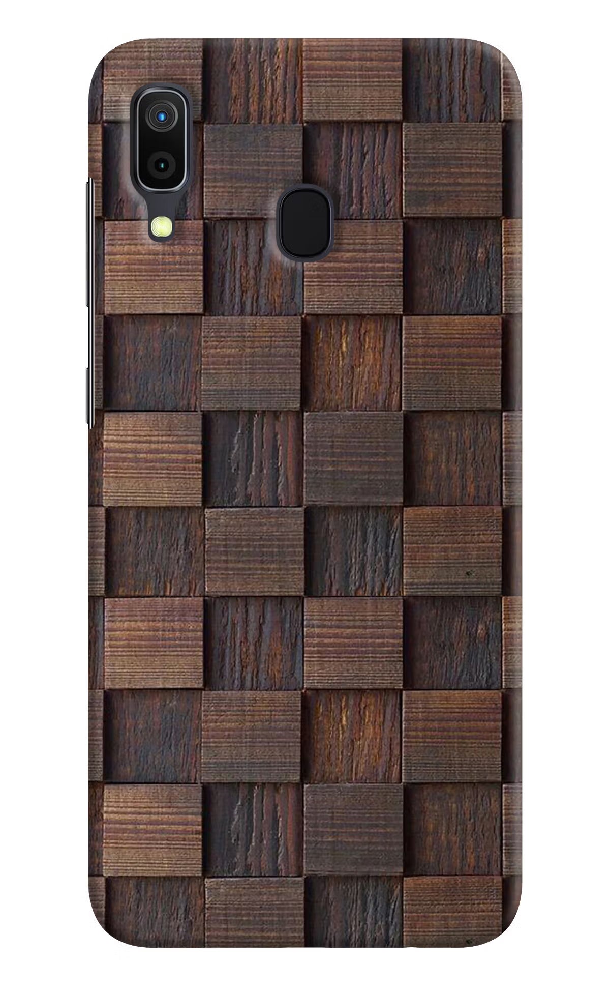 Wooden Cube Design Samsung A30 Hard Case Back Cover by Casekaro