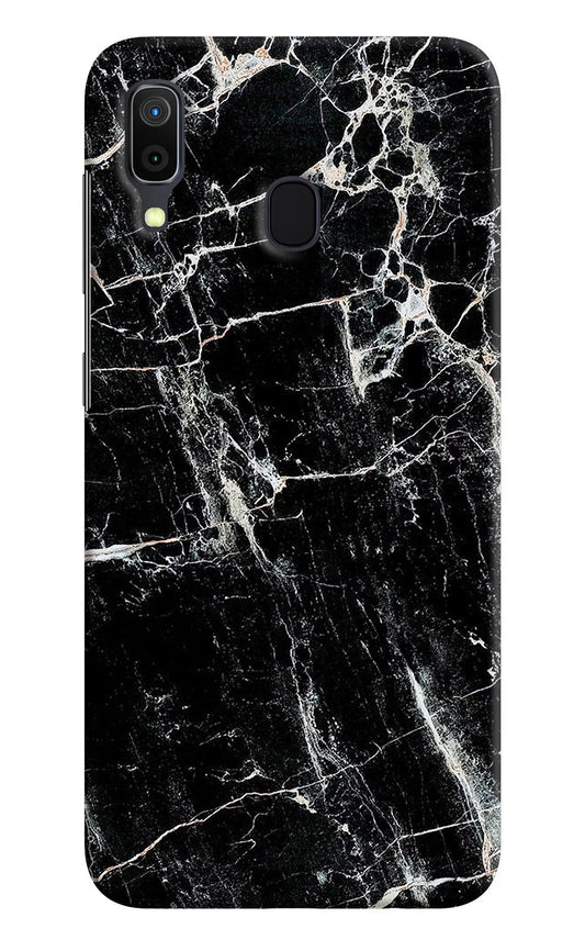 Black Marble Texture Samsung A30 Hard Case Back Cover by Casekaro