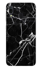 Black Marble Pattern Samsung A30 Hard Case Back Cover by Casekaro