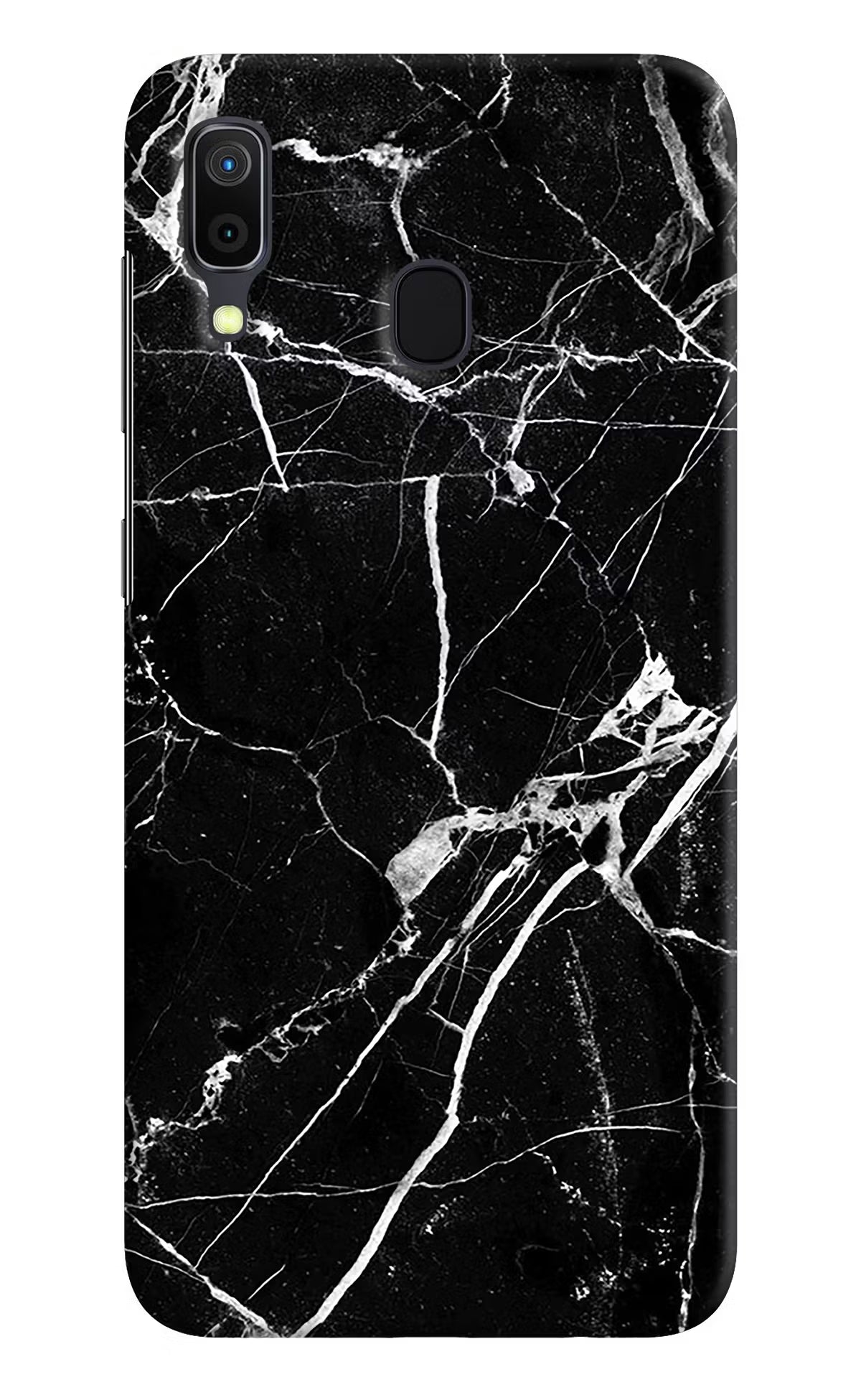 Black Marble Pattern Samsung A30 Hard Case Back Cover by Casekaro