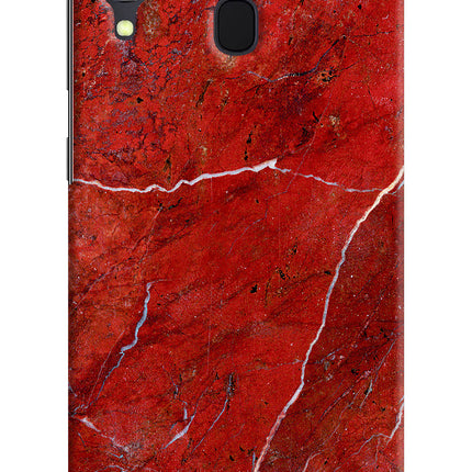 Red Marble Design Samsung A30 Hard Case Back Cover by Casekaro